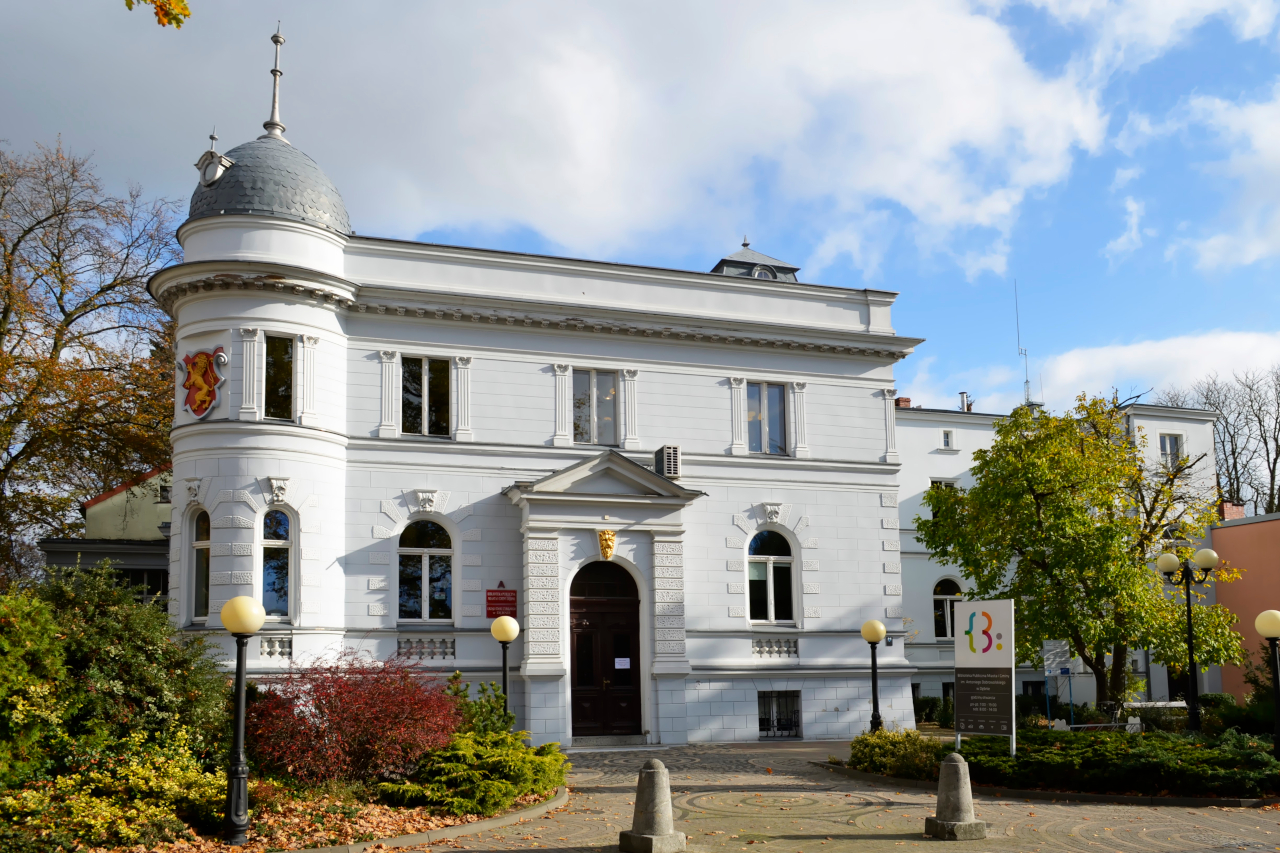 budynek biblioteki w dębnie